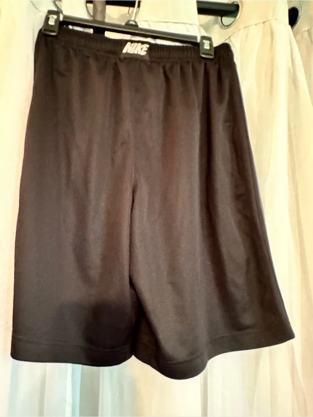 Nike Men’s Black Athletic Shorts with Gray Side Stripes